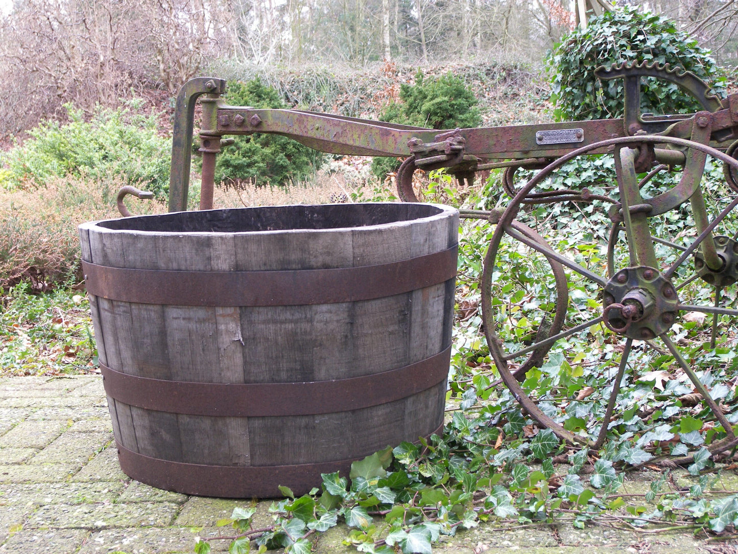 Houten plantenbak “Old look” 40x65cm